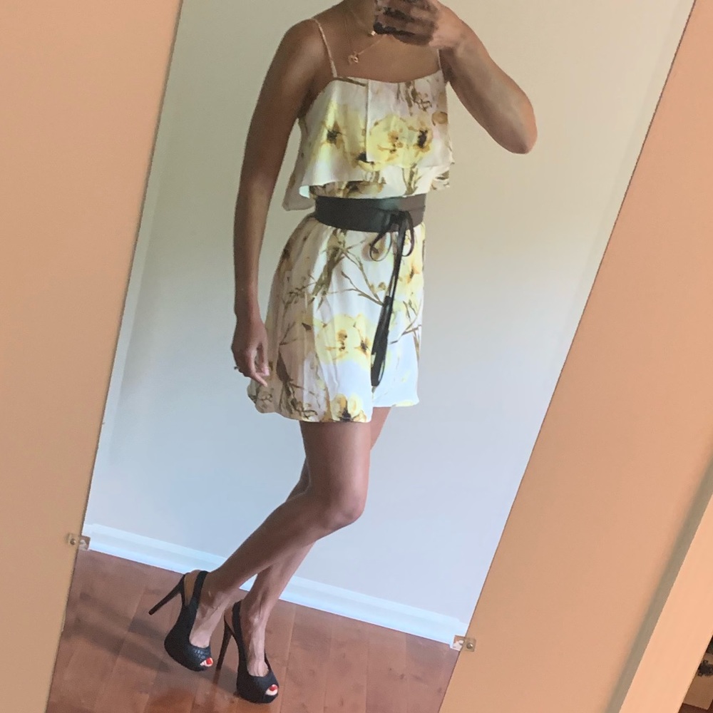 Floral spaghetti strap mini dress